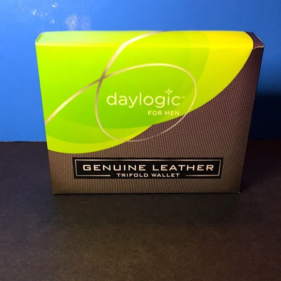 DAYLOGIC FOR MEN GENUINE LEATHER TRIFOLD WALLET STOP RFID IDENTITY THEFT NEW - Picture 5 of 5